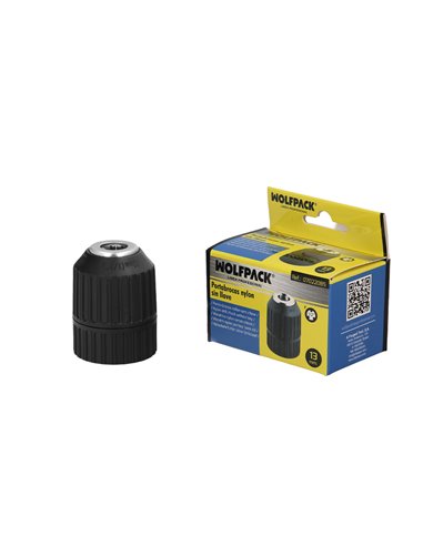 Portabrocas Sin Llave Nylon 1/2" Hembra Ø 13mm.  Sin Llave Portabrocas, Autoajustable