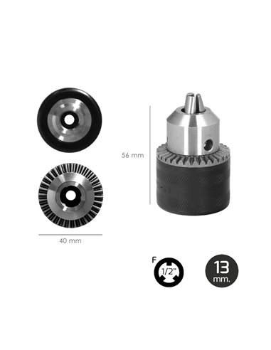 Adaptador Martillo SDS Plus A Portabrocas Ø 13 mm.mm. porta Brocas Con Llave, Adaptador Sds, Sds A Brocas
