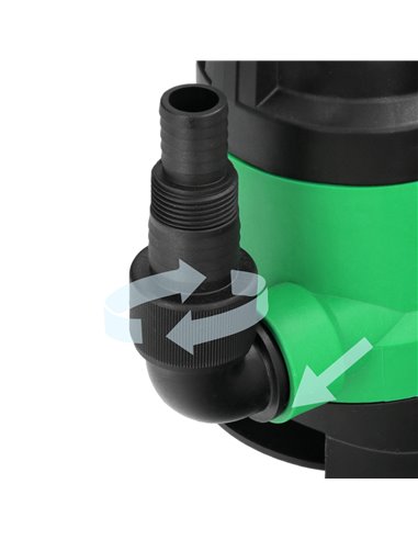 Bomba Aguas Sucias Sumergible 450 W. 8.000 lts/hora, Profundidad 5  Mts, Elevación 5,5 mts. Particulas max. Ø 30 mm.