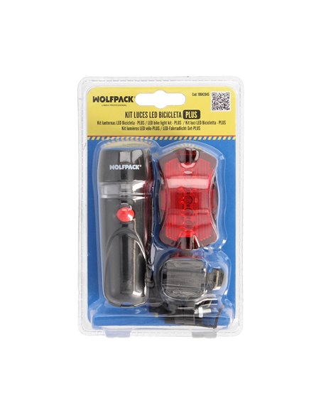 Kit Luces Led Delantera y Trasera Para Bicicleta / Patinete. Funcionamiento a Pilas.