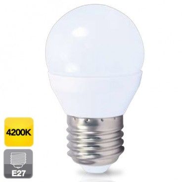 Bombilla de led esférica E14 4W luz cálida 3000K 320 lm GSC 2001553