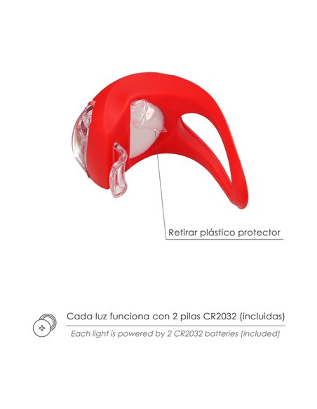 Kit Luces Led Bicicleta 2 Luces Basic. LED para bici, Luz para patin, Luz de posición, Luces bicicleta, LEDs bicicleta