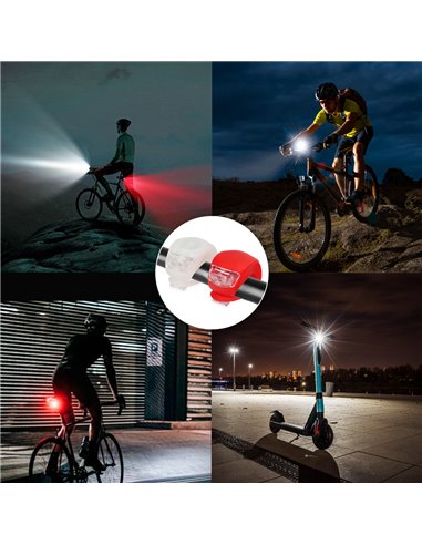 Kit Luces Led Bicicleta 2 Luces Basic. LED para bici, Luz para patin, Luz de posición, Luces bicicleta, LEDs bicicleta