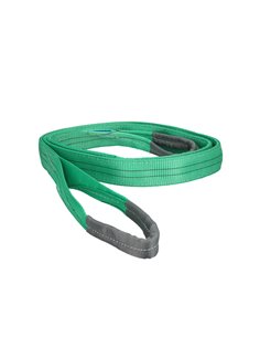Eslinga Plana Doble Banda 2.000 Kg. Factor Seguridad 7:1, Longitud: 5 Metros Ancho 6 cm. 100% Poliester. Color Verde