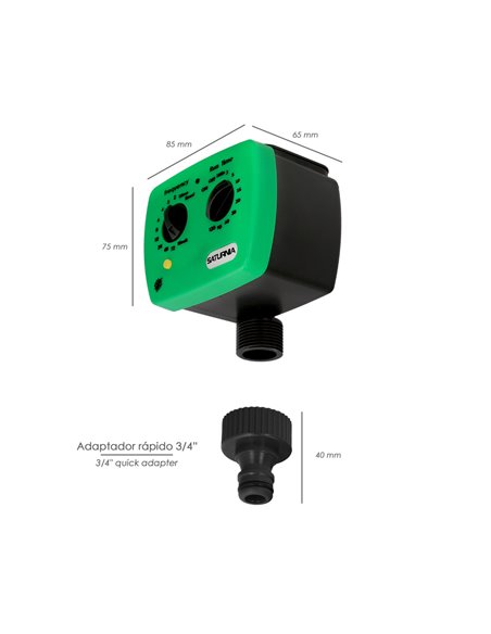 Programador Riego Analogico / Mecanico De Grifo Con 1 Salida 3/4"