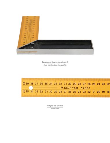 Escuadra Metalica 400 mm. Escuadra Carpintero, Escuadra Construcción,