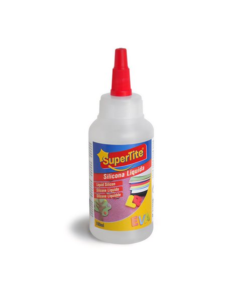 Silicona Liquida Botella 100 ml. Uso Escolar / Oficina. No Toxica Con Aplicador y Tapón