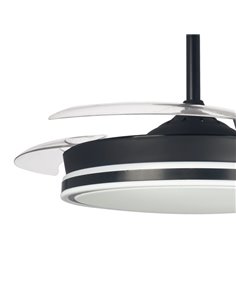 Ventilador LED aspas retráctiles Supereco Negro 45W 4400Lm CCT 2