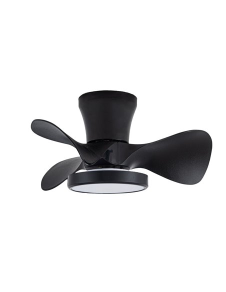 Ventilador de techo LED Moll Negro 20W 1900Lm CCT Dim