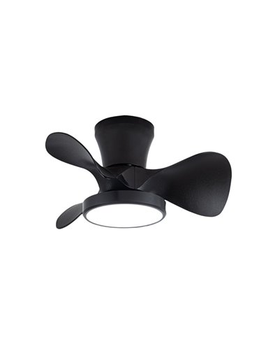 Ventilador de techo LED Moll Negro 20W 1900Lm CCT Dim