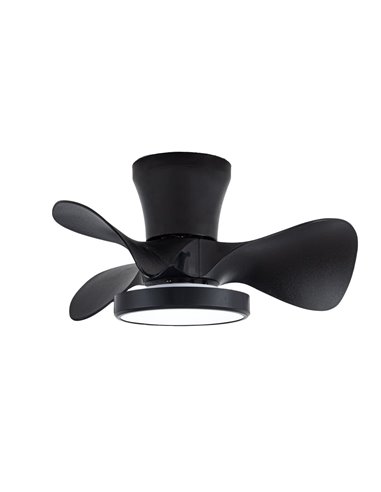 Ventilador de techo LED Moll Negro 20W 1900Lm CCT Dim