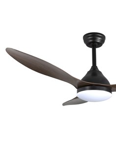 Ventilador LED Stel Negro+Madera 20W 1900Lm CCT Dim 2