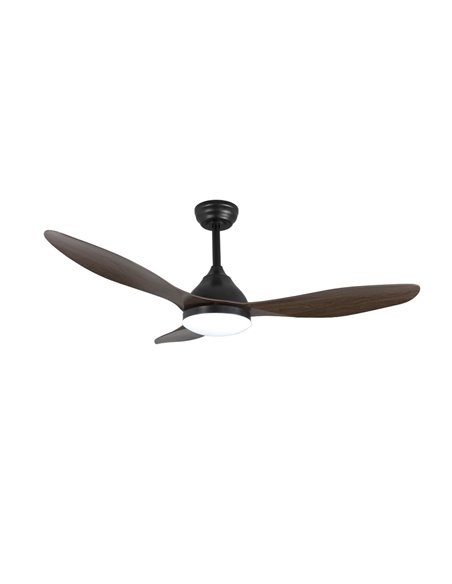Ventilador LED Stel Negro+Madera 20W 1900Lm CCT Dim