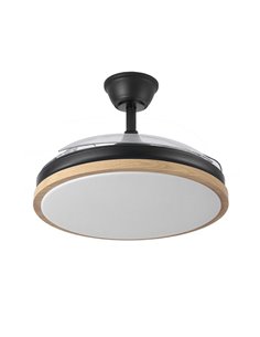 Ventilador LED aspas plegables Panam Negro 72W 7920Lm CCT 2