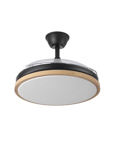 Ventilador LED aspas plegables Panam Negro 72W 7920Lm CCT