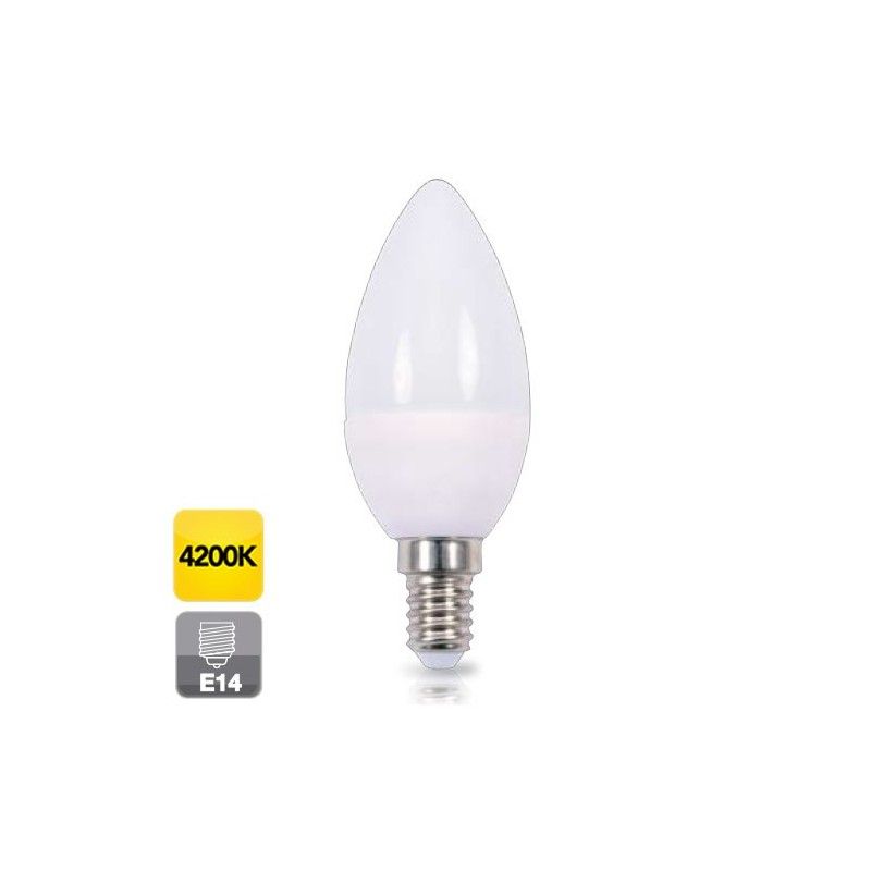 Bombilla de led de vela E14 6W luz día 4200K 560 lm GSC 2002371