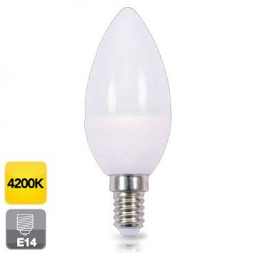 Bombilla de led de vela E14 6W luz día 4200K 560 lm GSC 2002371