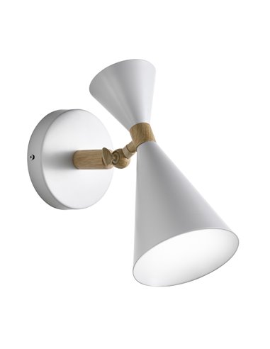 Aplique de pared Luna Blanco 1xE27