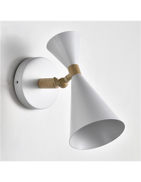 Aplique de pared Luna Blanco 1xE27