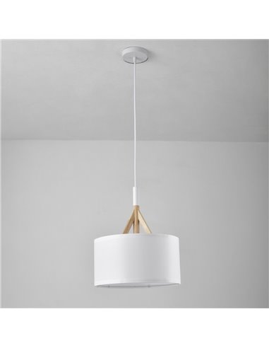 Lámpara colgante Abi Blanca D30 1xE27