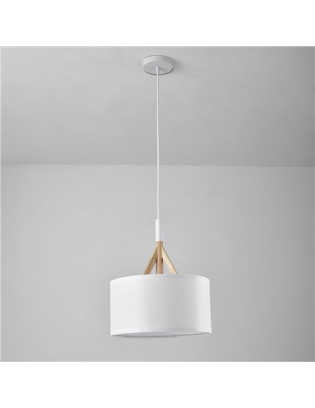 Lámpara colgante Abi Blanca D30 1xE27