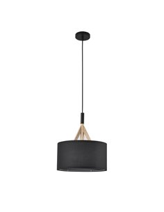 Lámpara colgante Abi Negra D30 1xE27