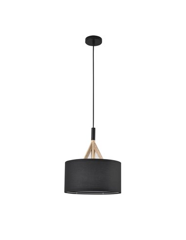 Lámpara colgante Abi Negra D30 1xE27