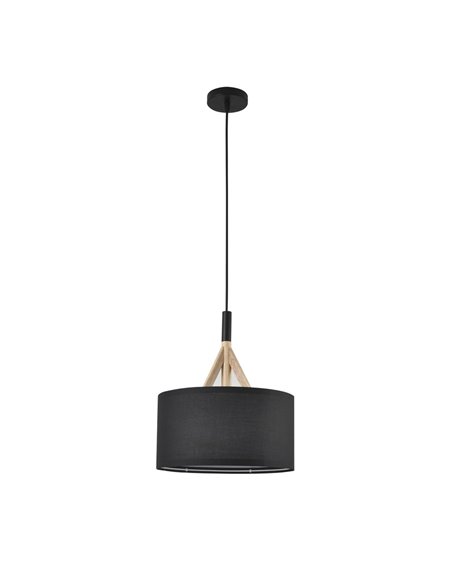 Lámpara colgante Abi Negra D30 1xE27