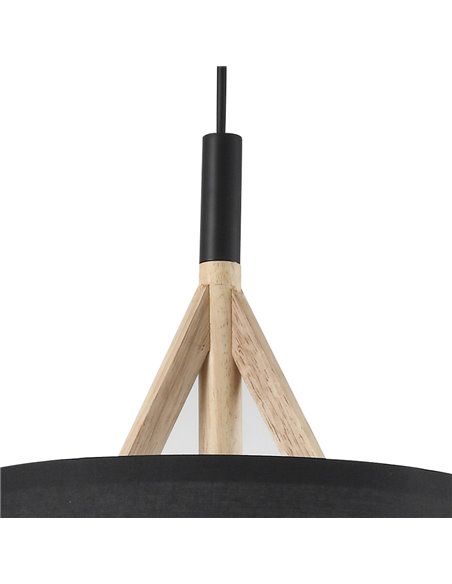 Lámpara colgante Abi Negra D30 1xE27