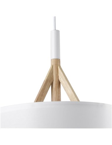 Lámpara colgante Abi Blanca D40 1xE27