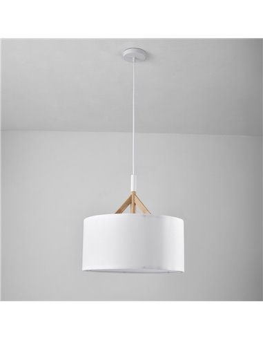 Lámpara colgante Abi Blanca D40 1xE27