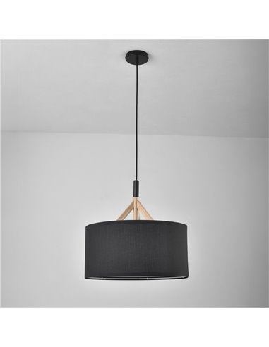 Lámpara colgante Abi Negra D40 1xE27