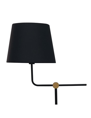 Lámpara de pie Solor Negro+Oro 1xE27