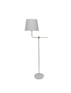 Lámpara de pie Solor Blanco+Oro 1xE27