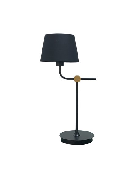 Lámpara de mesa Solor Negro+Oro 1xE27