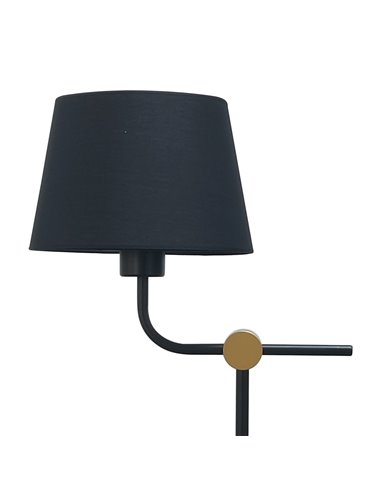 Lámpara de mesa Solor Negro+Oro 1xE27
