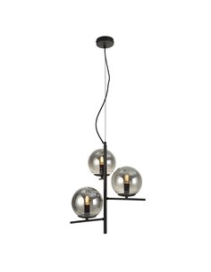 Lámpara colgante Boston Negro Fumé 3xE14