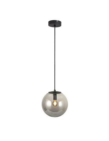 Lámpara colgante Boston Negro Fumé 1xE14