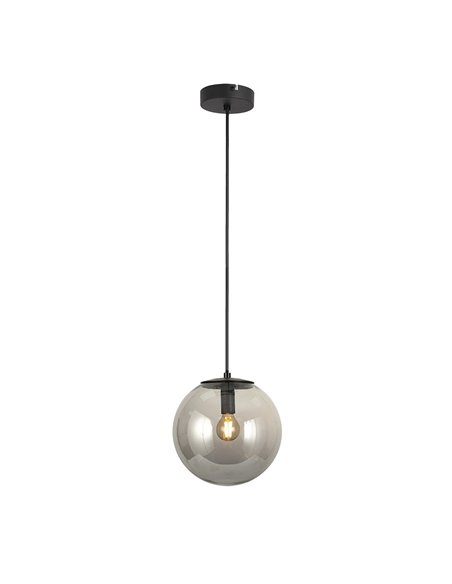 Lámpara colgante Boston Negro Fumé 1xE14