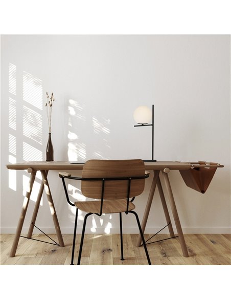 Lámpara de mesa Boston Negro Opal 1xE14