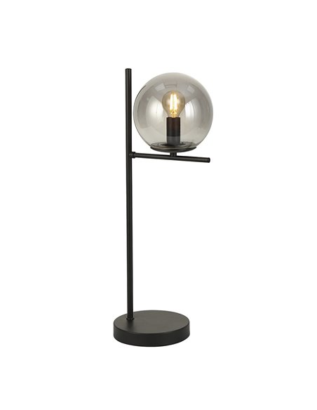 Lámpara de mesa Boston Negro Fumé 1xE14