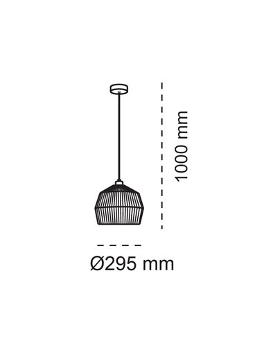 Lámpara colgante Krabi 1xE27