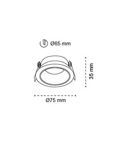 Empotrable de techo Domino Blanco IP65 1xGU10 2