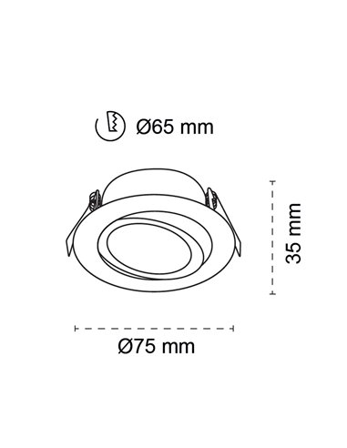 Empotrable de techo basculante Acuario Mini IP65
