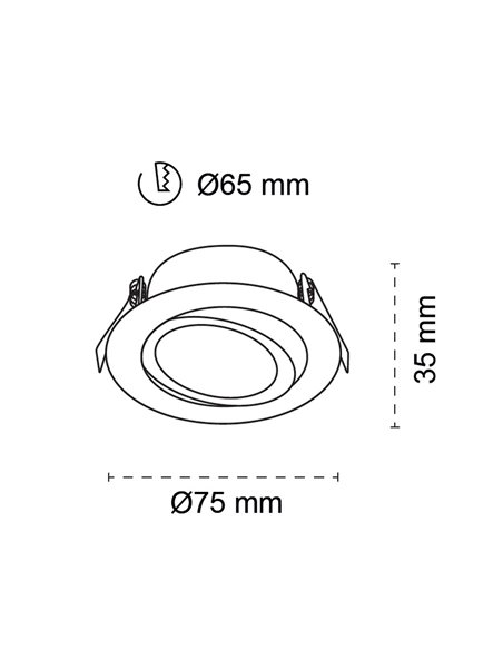 Empotrable de techo basculante Acuario Mini IP65