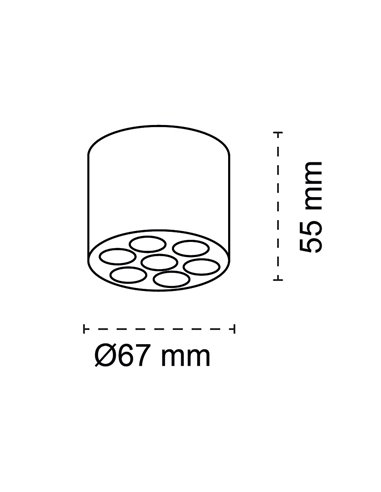 Foco de superficie LED Norna Blanco 6W 570Lm 4000K