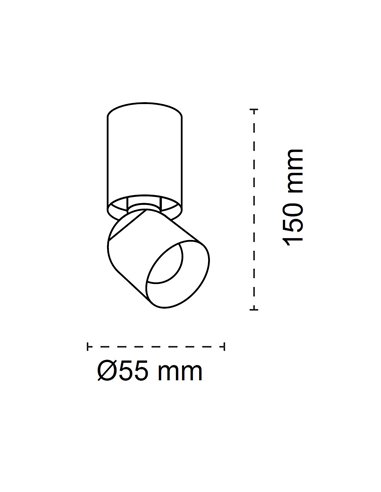 Foco de techo orientable LED Skadi Negro 8W 900Lm 4000K