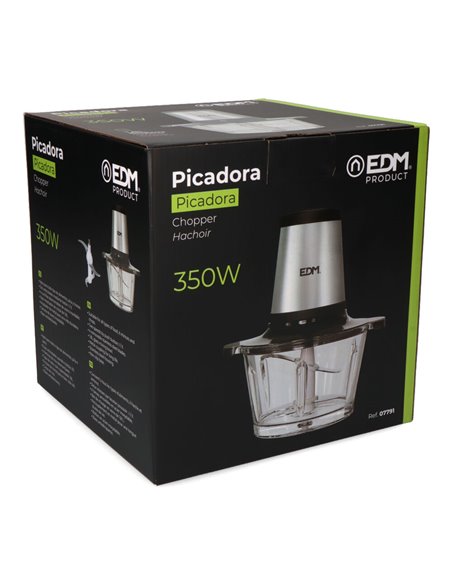 Picadora 350w 1,8l acero inoxidable edm