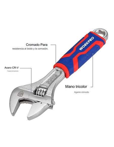 Llave ajustable 150mm workpro