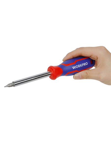 Mango destornillador de punta magnética de 1/4" workpro